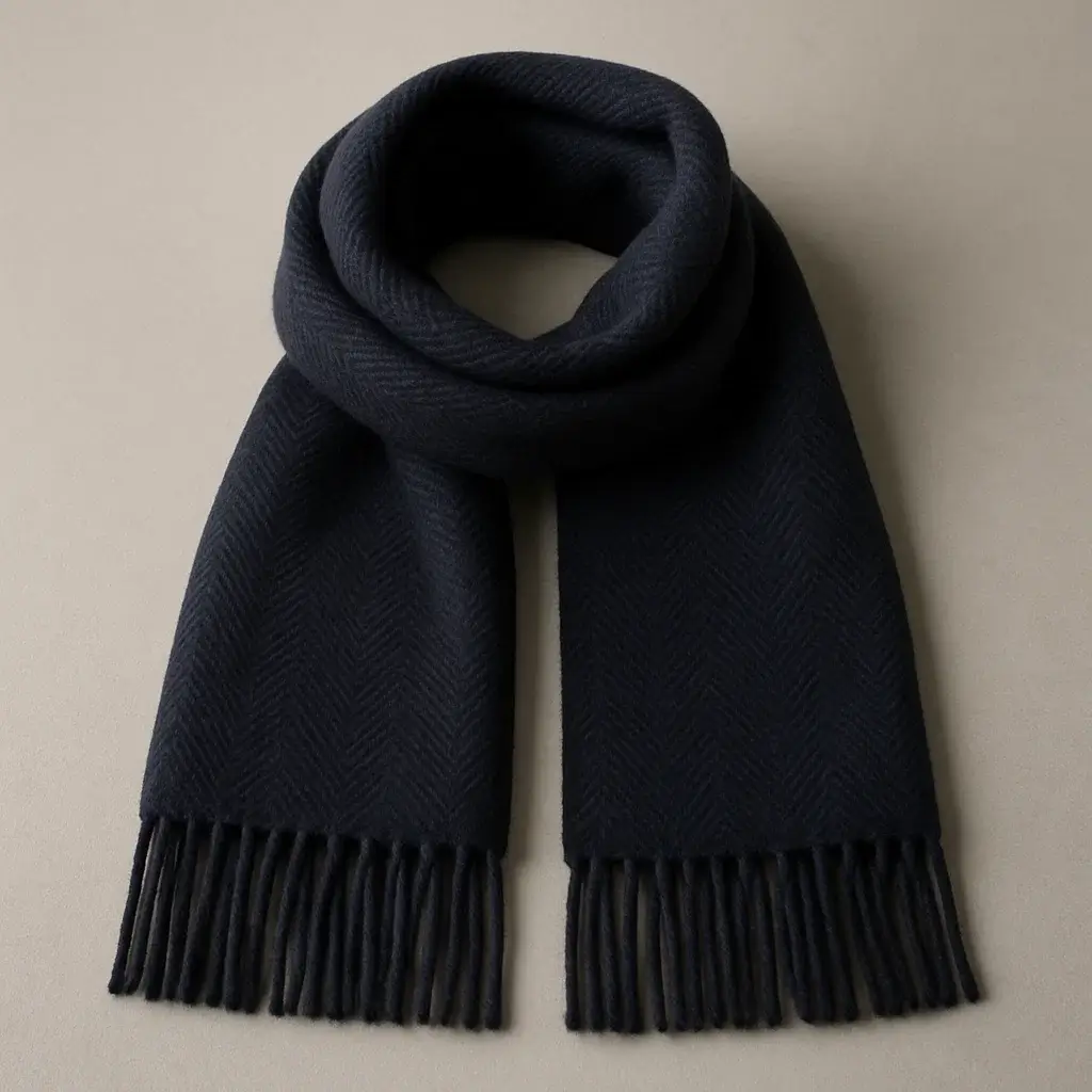Midnight Merino Loom Scarf
