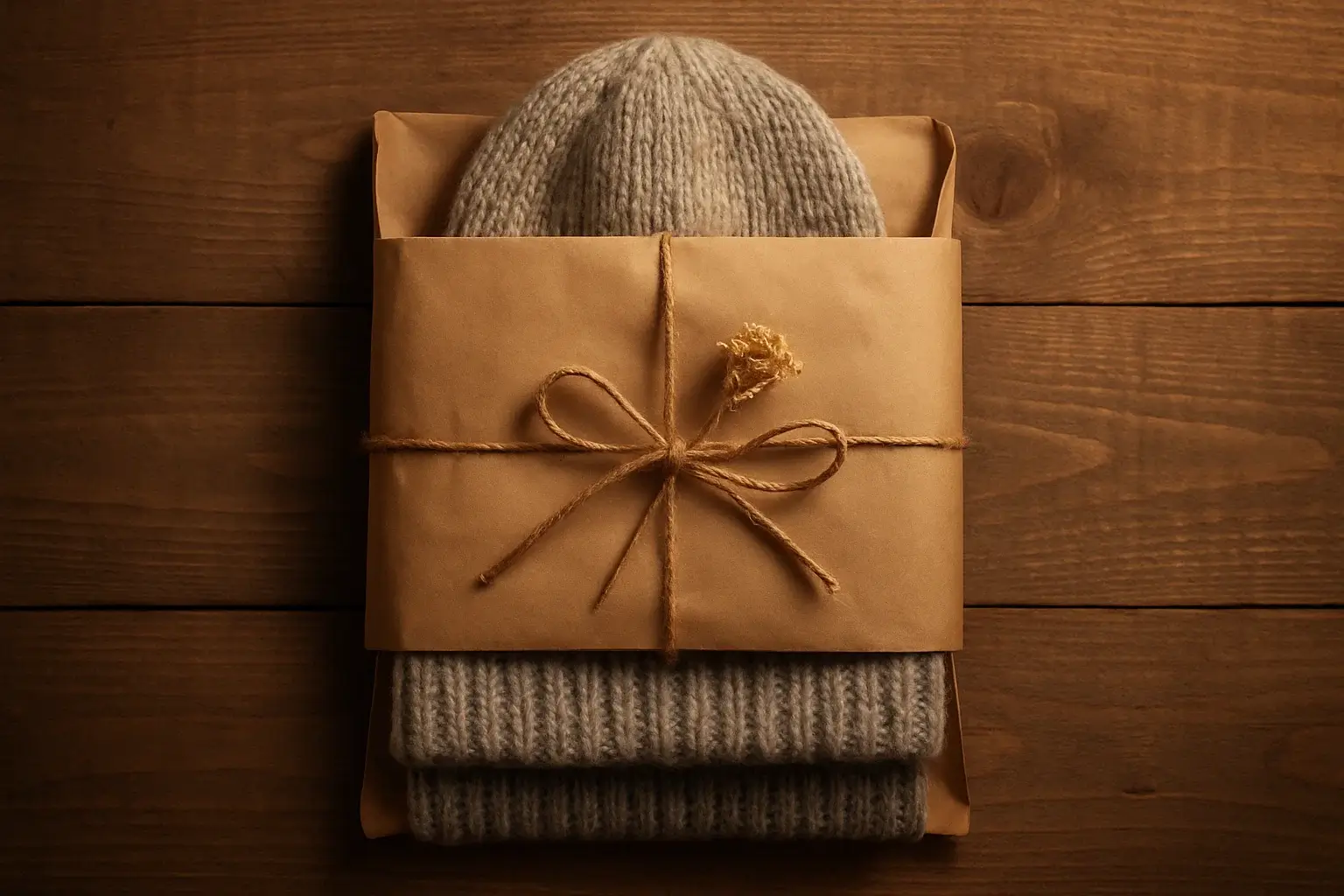 Eco-friendly gift wrapping for WarmWeave products